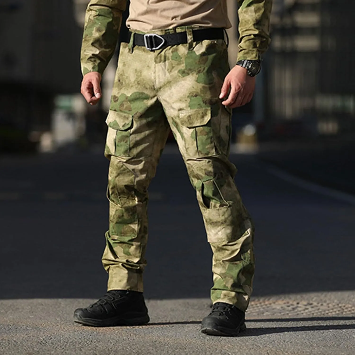 ADHOWBEW Mens Tactical Cargo Pants Stretch Relaxed Fit Waterproof Work Big and Tall Construction Joggers