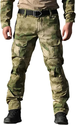 ADHOWBEW Mens Tactical Cargo Pants Stretch Relaxed Fit Waterproof Work Big and Tall Construction Joggers