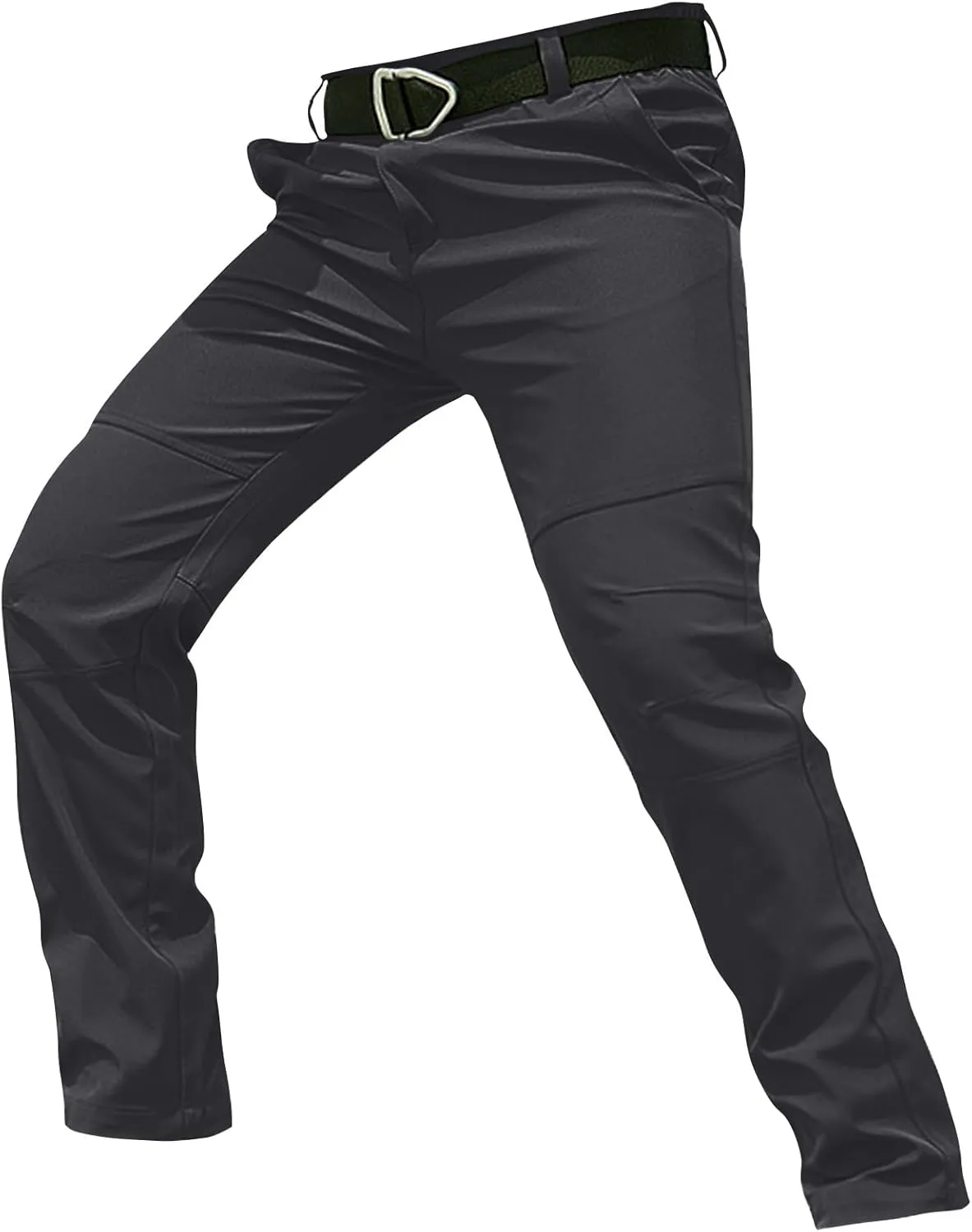 ADHOWBEW Tactical Pants for Men Stretch Construction Elastic Waist Waterproof Workout Big and Tall Trousers