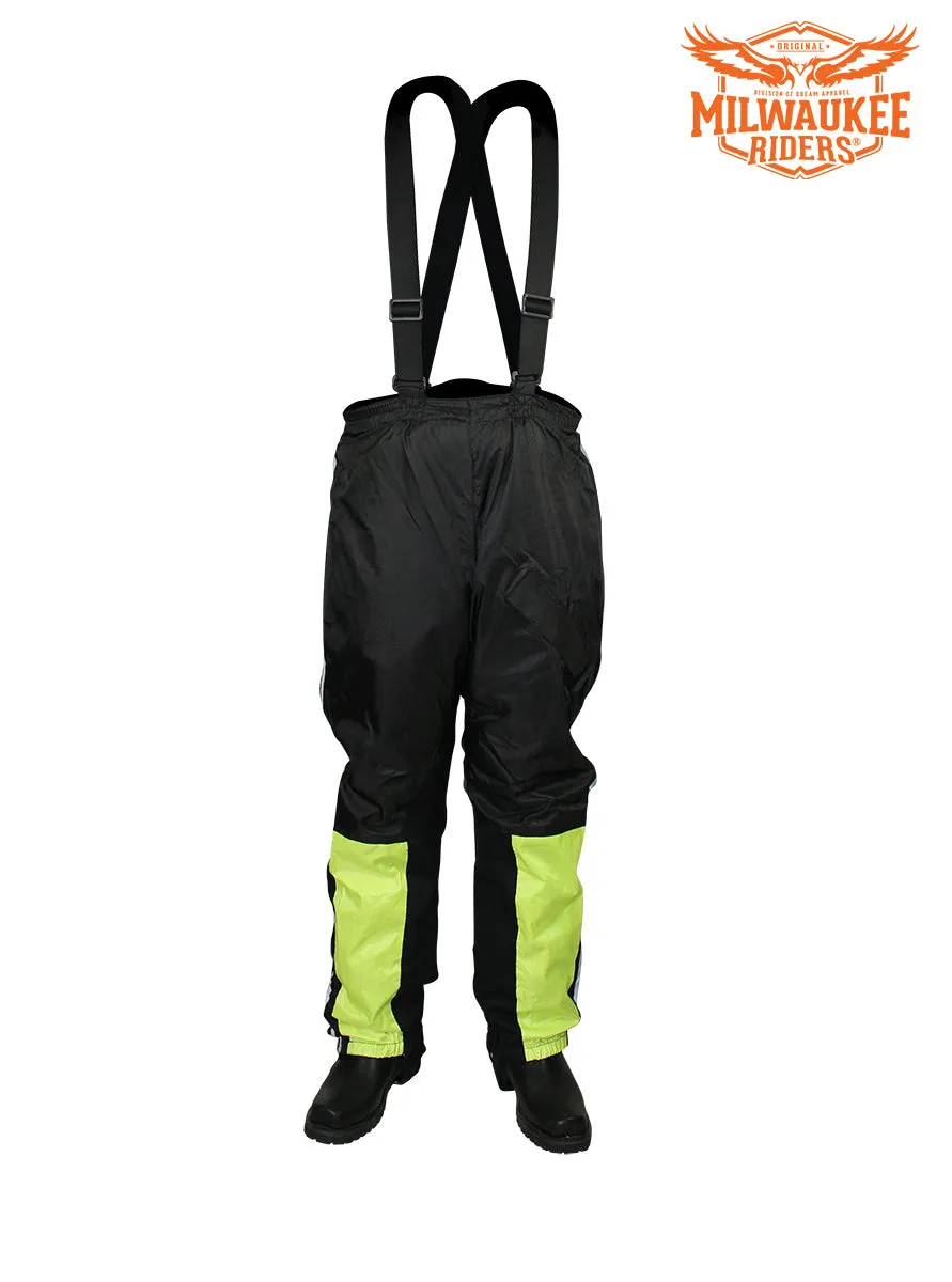 Black/Flourescent Textile Two-Piece Rain Suit By Dream Apparel®