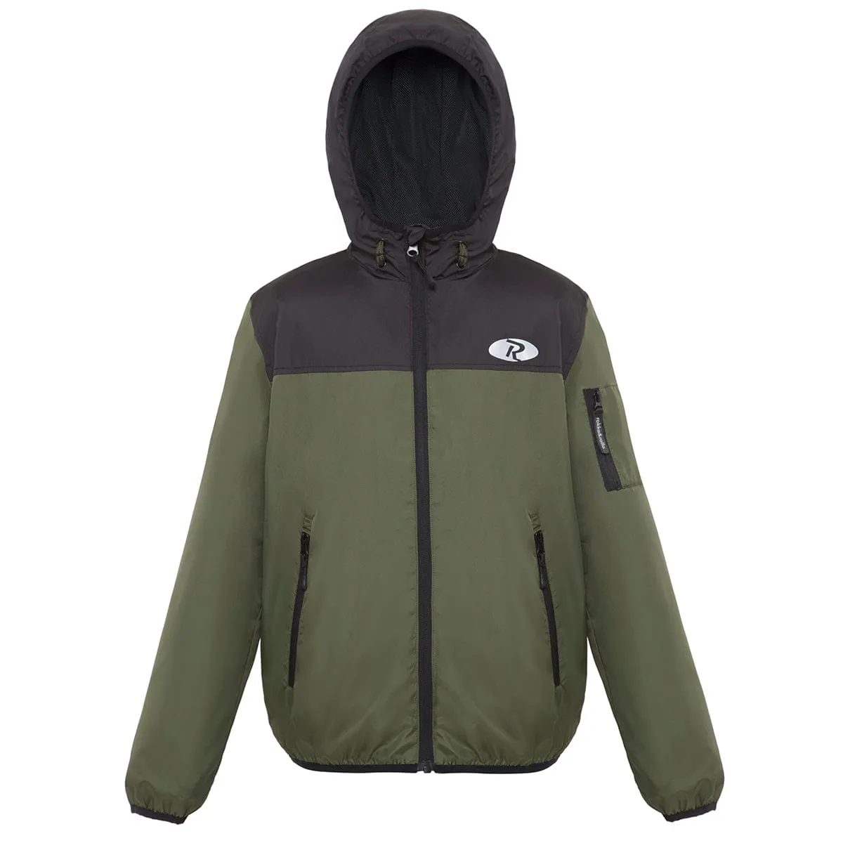 Boys' Lightweight Hooded Water-Resistant Windbreaker Jacket