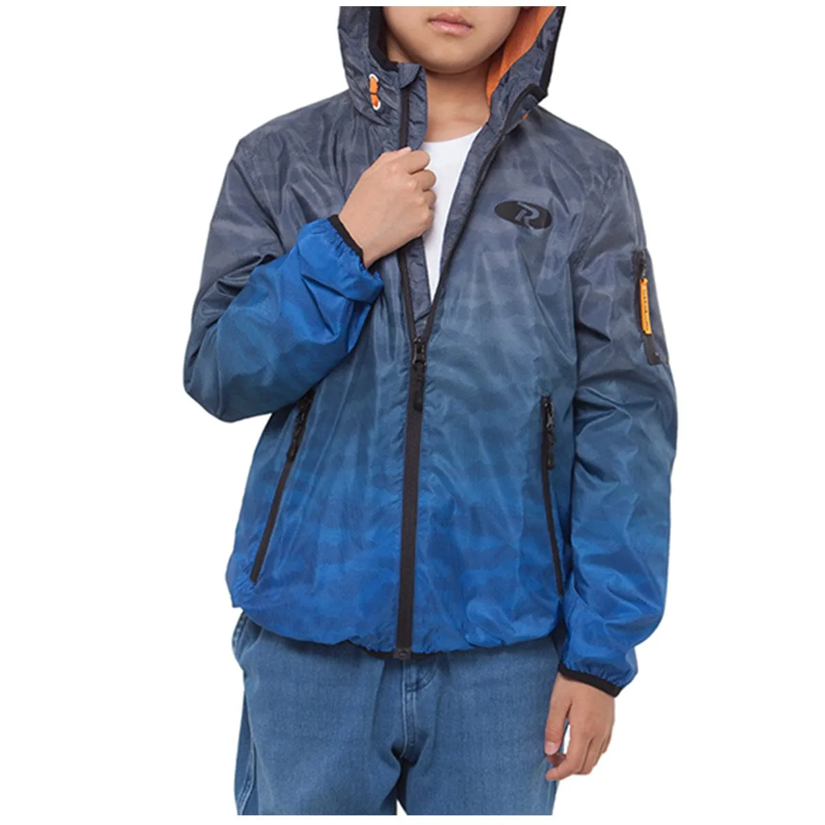 Boys' Lightweight Hooded Water-Resistant Windbreaker Jacket