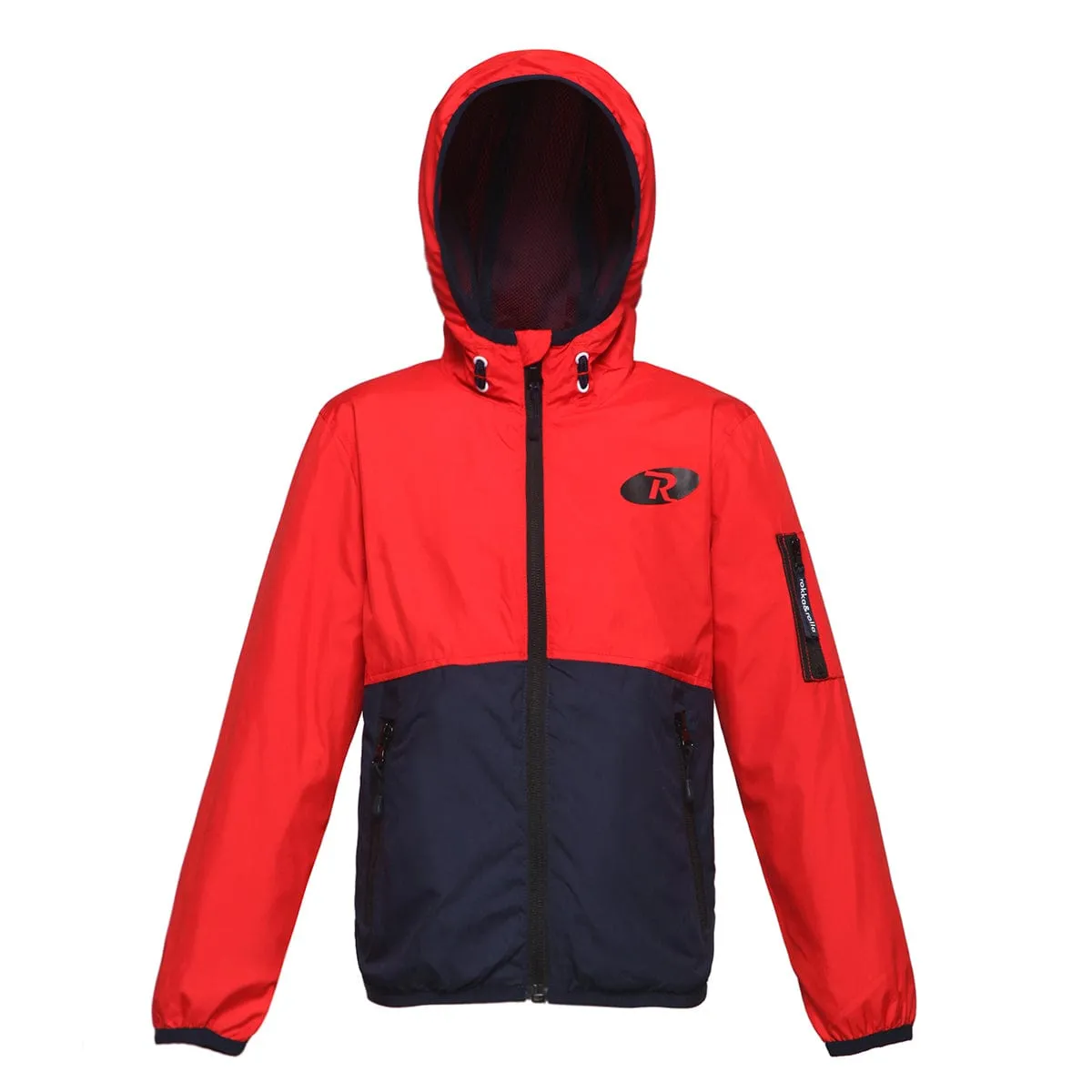 Boys' Lightweight Hooded Water-Resistant Windbreaker Jacket