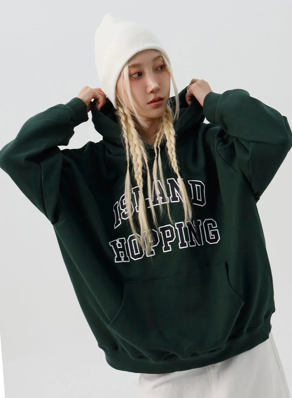 Graphic Loose Fit Hoodie IS311