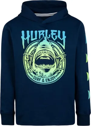Hurley Boys' Long Sleeve Hooded Graphic T-Shirt