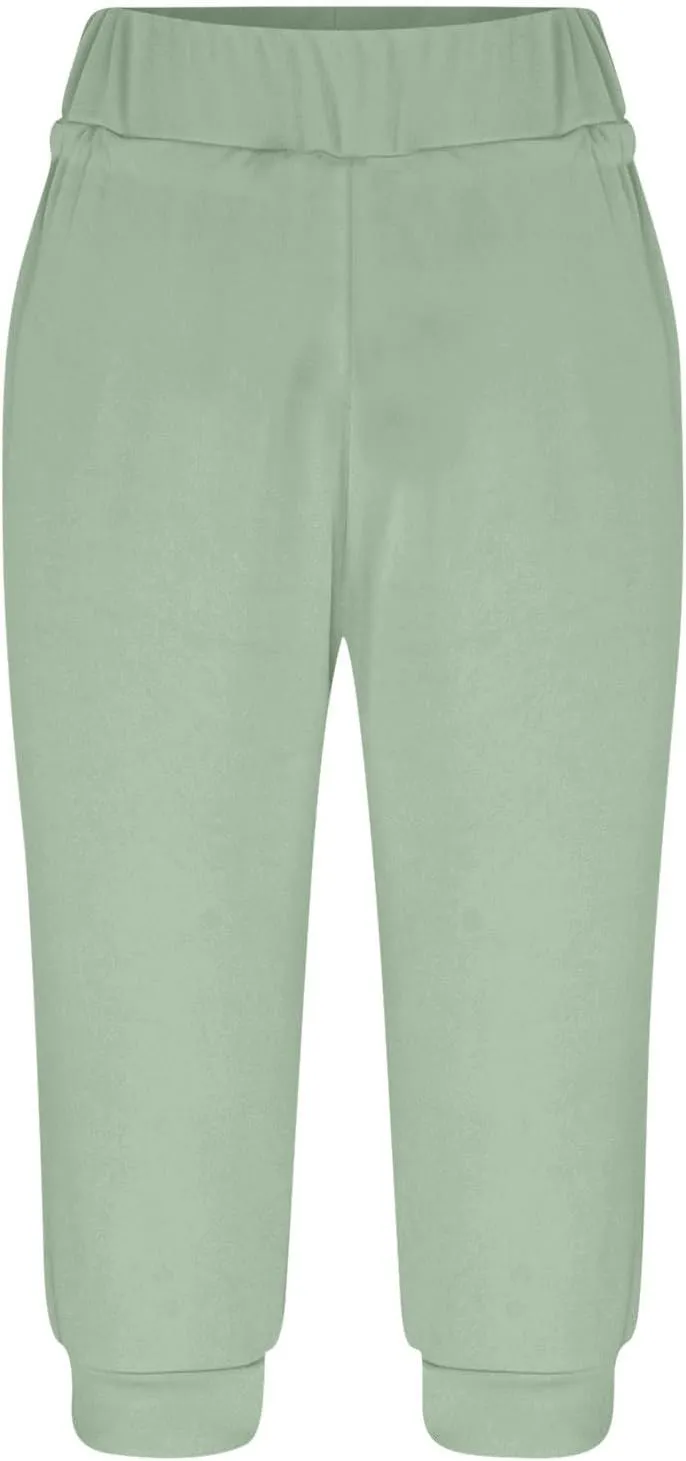 TANGNADE Women's Yoga Capris Pants Loose Soft Workout Joggers Joggers Elastic Waist Sweatpants Sports Casual Pants Pockets