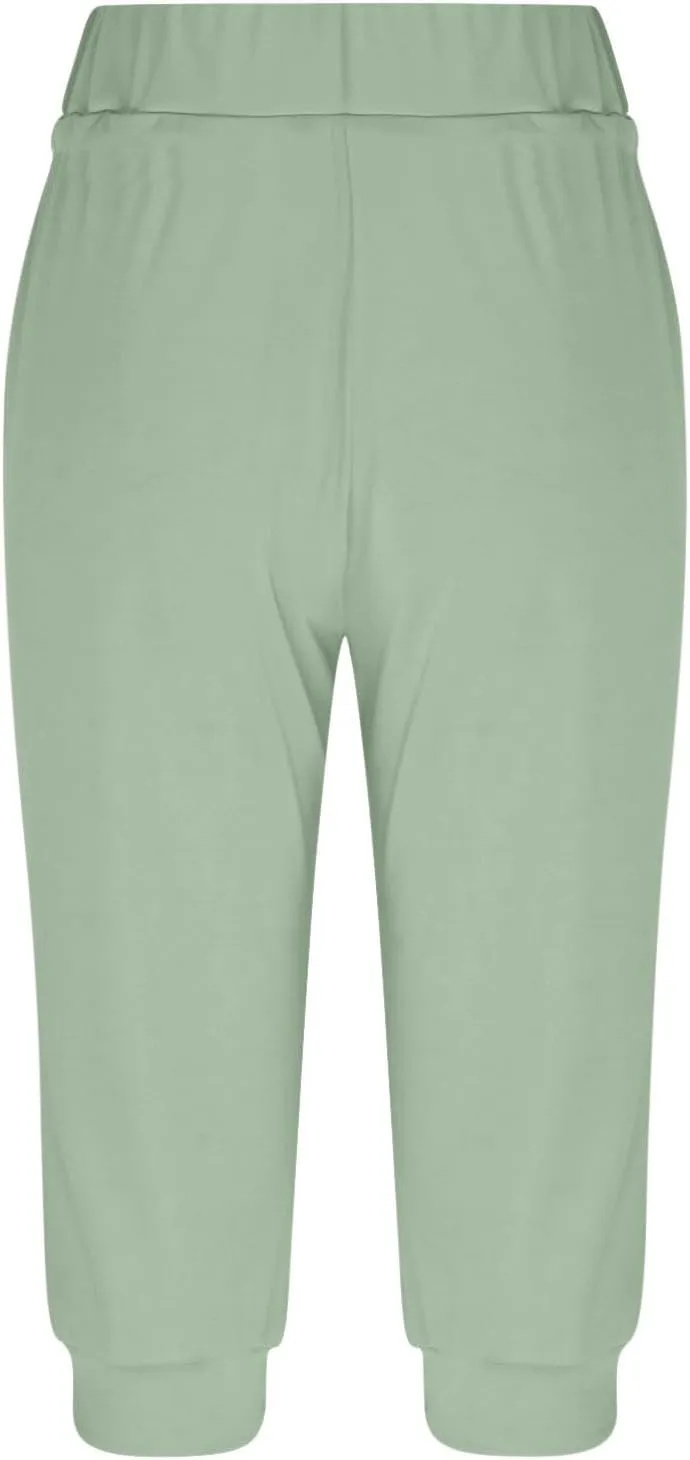 TANGNADE Women's Yoga Capris Pants Loose Soft Workout Joggers Joggers Elastic Waist Sweatpants Sports Casual Pants Pockets