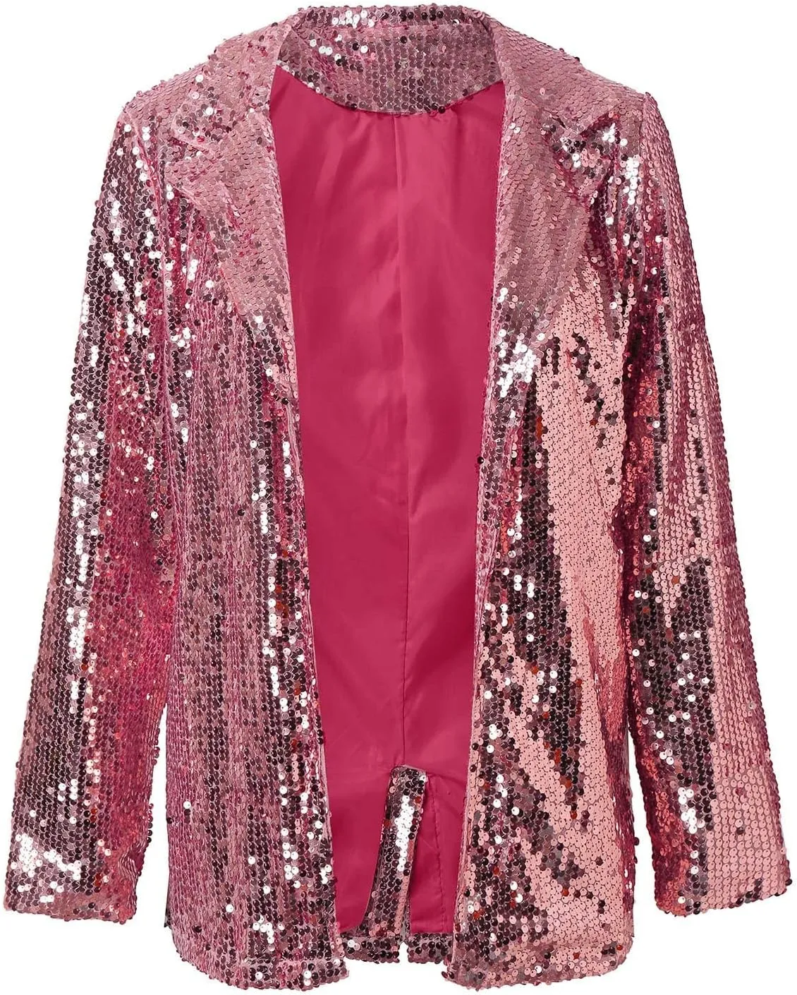 Women Sequins Blazer Sequin Jacket Casual Long Sleeve Glitter Party Shiny Lapel Coat Jacket Women Plus Size