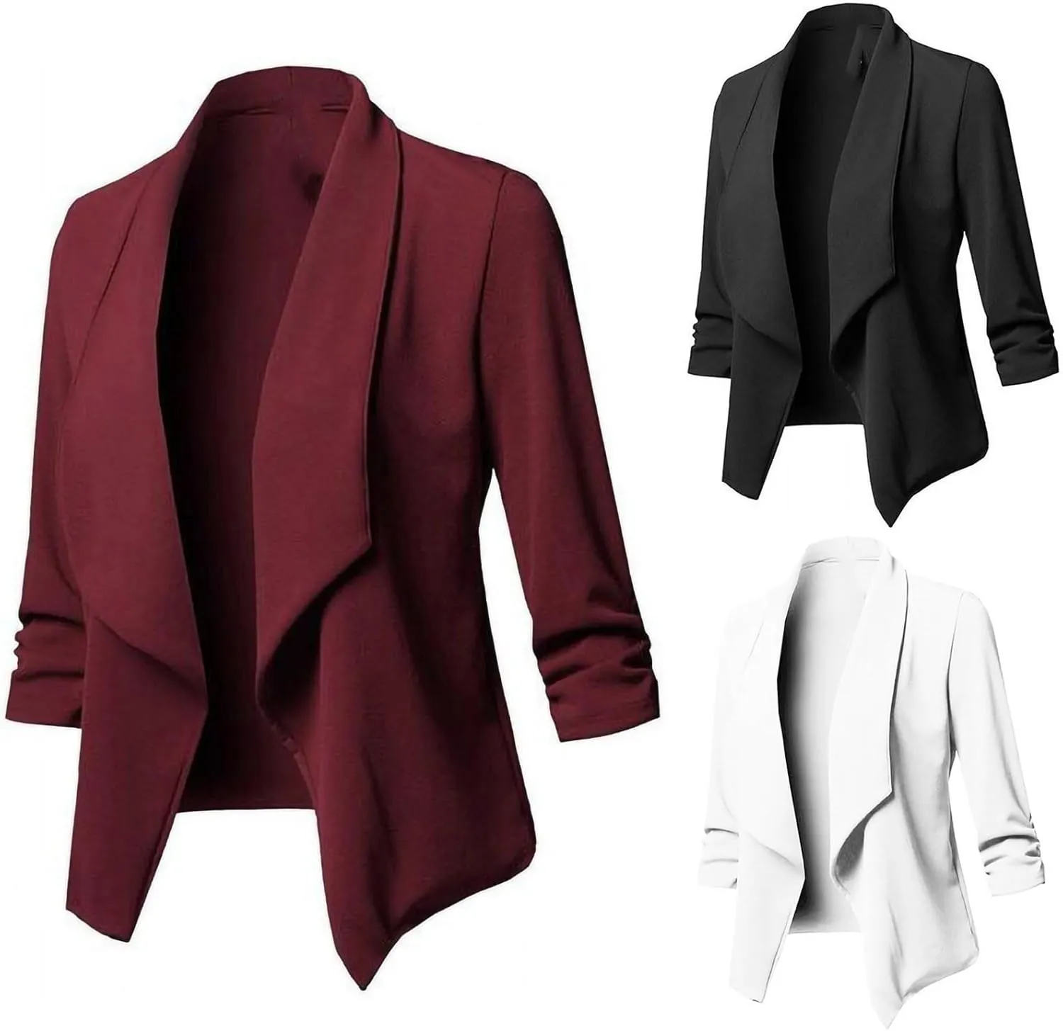 Women's Business Casual Blazers Lightweight Office Jacket Plus Size Open Front Blazer Cropped Blazer Dressy Jackets
