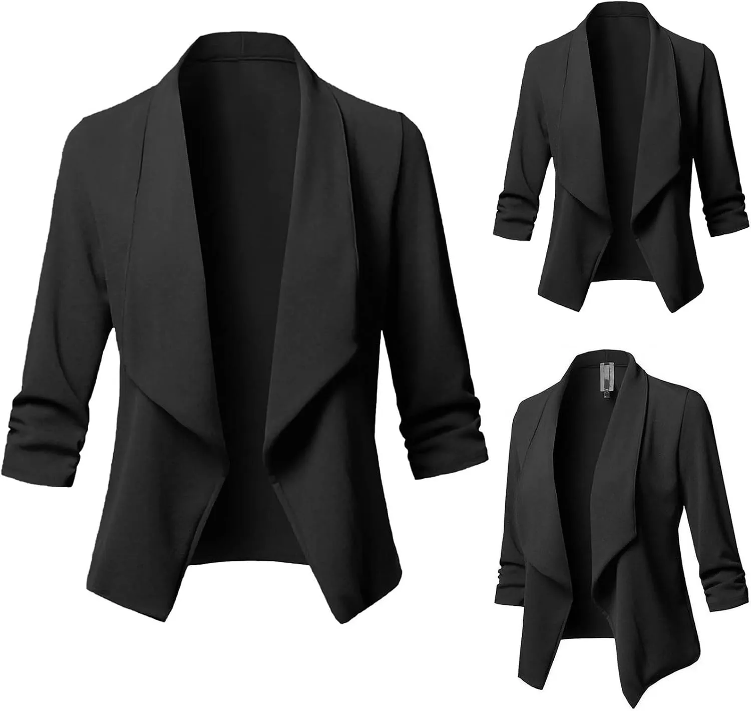 Women's Business Casual Blazers Lightweight Office Jacket Plus Size Open Front Blazer Cropped Blazer Dressy Jackets